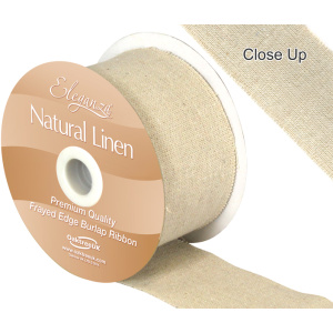 Eleganza Natural Linen Frayed Edge 50mm X 10m Natural No.02