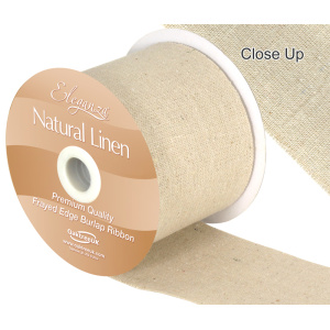 Eleganza Natural Linen Frayed Edge 70mm X 10m Natural No.02