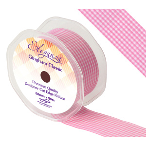 Eleganza Gingham Classic 38mm X 25m Lt. Pink No.21