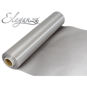 Eleganza Satin Fabric 29cm X 20m Silver No.24