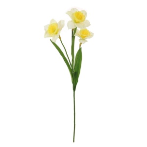 Silk 3head Daffodil Stem Crm/ylw
