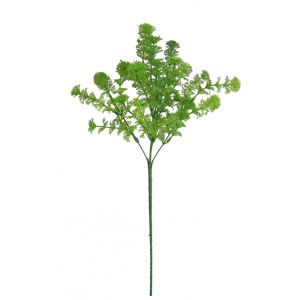 Plastic Long Stem Mini Globe Fern Bunch Natural Green