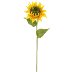 Silk Single Sunflower Stem Yellow
