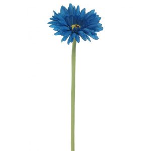 Silk Small Head Gerbera Royal Blue