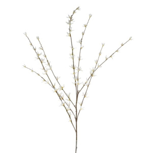 Forsythia Branch White 118cm