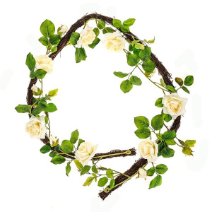 Premium Rose Garland Cream 180cm