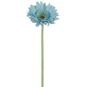 Silk Small Head Gerbera Pastel Blue