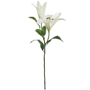 Silk 2head Stargazer Lily White