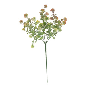 Plastic Long Stem Globe Ball Spray Orange