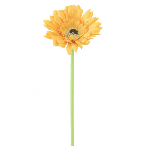 Silk Small Head Gerbera Mustard