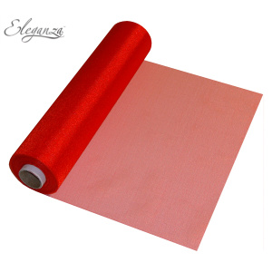Eleganza Soft Sheer Organza 29cm X 25m No.16 Red