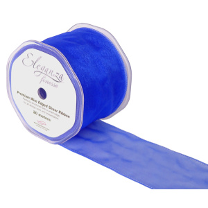 Eleganza Finesse Wired Ribbon 70mm X20m Royal Blue No.18