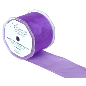 Eleganza Finesse Wired Ribbon 70mm X20m Purple No.36