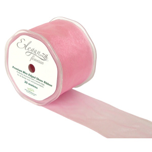 Eleganza Finesse Wired Ribbon 70mm X20m Fashion Pink No. 22