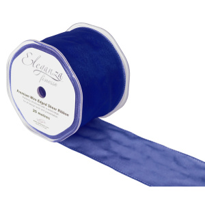Eleganza Finesse Wired Ribbon 70mm X 20m Navy Blue No.19