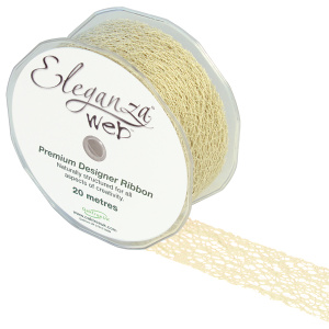 Eleganza Web Ribbon 38mm X 20m Ivory No.61