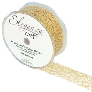 Eleganza Web Ribbon 38mm X 20m Natural No.02