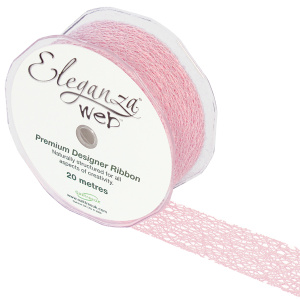 Eleganza Web Ribbon 38mm X 20m Lt.pink No.21