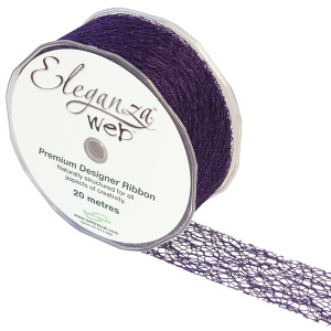 Eleganza Web Ribbon 38mm X 20m Purple No.36