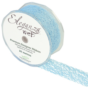 Eleganza Web Ribbon 38mm X 20m Lt. Blue No.25