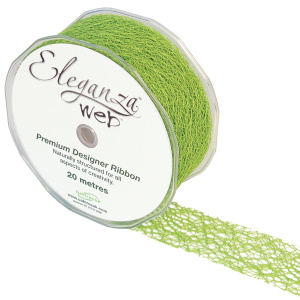 Eleganza Web Ribbon 38mm X 20m Lime Green No.14