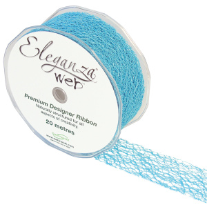 Eleganza Web Ribbon 38mm X 20m Aqua Blue No.26