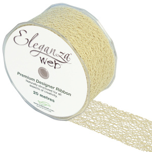 Eleganza Web Ribbon 50mm X 20m Ivory No.61