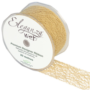 Eleganza Web Ribbon 50mm X 20m Natural No.02