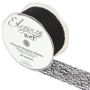 Eleganza Web Ribbon 50mm X 20m Black No.20