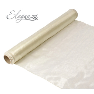 Eleganza Woven Edge Organza 40cm X 9m Ivory No.61