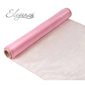 Eleganza Woven Edge Organza 40cm X 9m Lt. Pink No.21