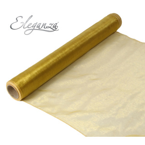 Eleganza Woven Edge Organza 40cm X 9m Gold No.35