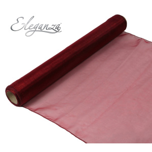 Eleganza Woven Edge Organza 40cm X 9m Burgundy No.17