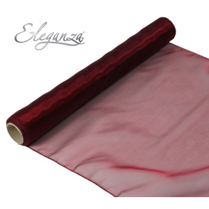Eleganza Woven Edge Organza 40cm X 9m Claret No.31