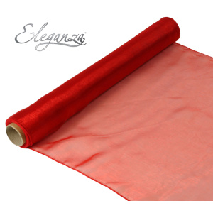 Eleganza Woven Edge Organza 40cm X 9m Red No.16