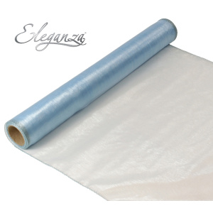 Eleganza Woven Edge Organza 40cm X 9m Lt. Blue No.25