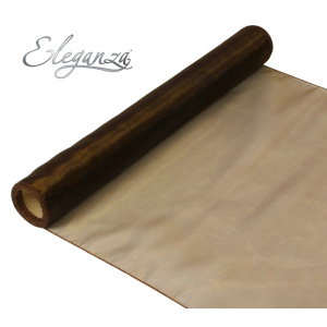 Eleganza Woven Edge Organza 40cm X 9m Chocolate No.58