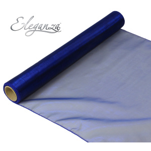 Eleganza Woven Edge Organza 40cm X 9m Sapphire Blue No.72