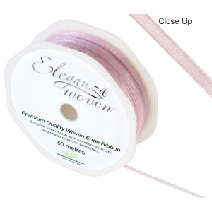Eleganza Woven Edge Ribbon 3mm X 50m Fashion Pink No.22