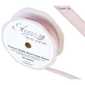 Eleganza Woven Edge Ribbon 10mm X 20m Fashion Pink No.22