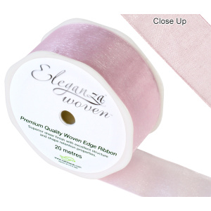 Eleganza Woven Edge Ribbon 38mm X 20m Fashion Pink No.22