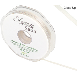 Eleganza Double Faced Satin 3mm X 50m Ivory No.61