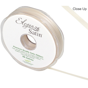 Eleganza Double Faced Satin 3mm X 50m Cream No.62