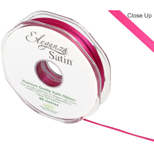 Eleganza Double Faced Satin 3mm X 50m Fuchsia No.28
