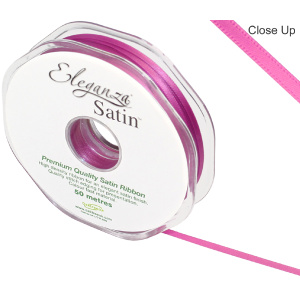 Eleganza Double Faced Satin 3mm X 50m Cerise No.29