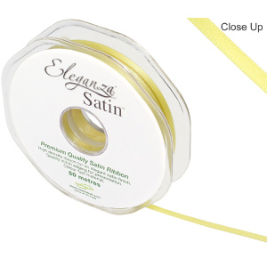 Eleganza Double Faced Satin 3mm X 50m Pale Yellow No.10