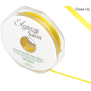 Eleganza Double Faced Satin 3mm X 50m Yellow No.11
