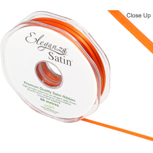 Eleganza Double Faced Satin 3mm X 50m Orange No.04