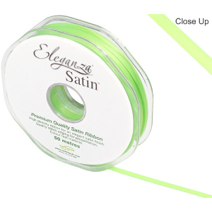 Eleganza Double Faced Satin 3mm X 50m Lime Green No.14