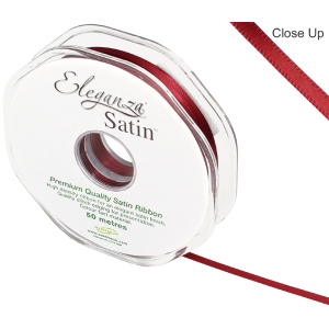 Eleganza Double Faced Satin 3mm X 50m Claret No.31
